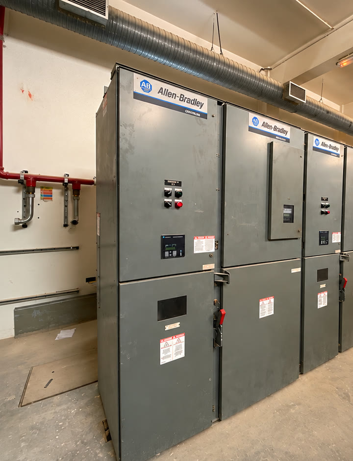 Complete Allen-Bradley medium-voltage soft starter installation before replacement