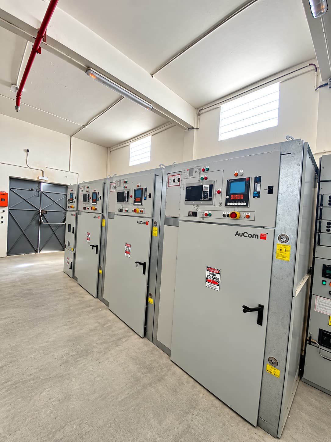Complete AuCom MVE medium-voltage soft starter installation after replacement